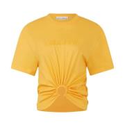 Stijlvolle T-shirts en Polos Collectie Paco Rabanne , Orange , Dames