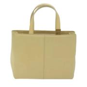 Pre-owned Leather handbags Burberry Vintage , Beige , Dames