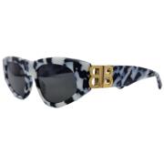 Animal Print D-Frame Zonnebril Balenciaga , Multicolor , Dames