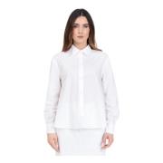 Wit Slim Fit Katoenen Overhemd Armani Exchange , White , Dames