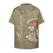 Shirt met korte mouwen Balmain , Green , Heren