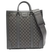 Pre-owned Leather totes Gucci Vintage , Gray , Dames