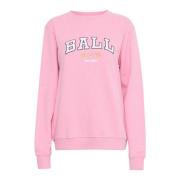 Roze Melange Sweatshirt Ball , Pink , Dames