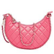 Pre-owned Leather handbags Chanel Vintage , Pink , Dames