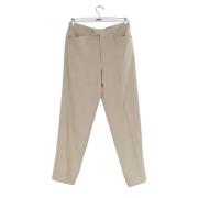 Pre-owned Wool bottoms Hermès Vintage , Beige , Dames