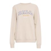 Beige Melange Sweatshirt Ball , Beige , Dames