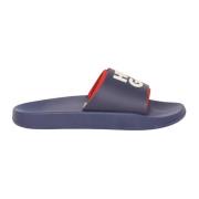 Blauwe Slider Sandalen Hugo Boss , Blue , Heren