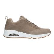 Taupe Leren Sneaker voor Heren Skechers , Beige , Heren