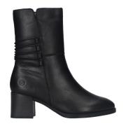 Elegante zwarte leren laarzen voor dames Remonte , Black , Dames