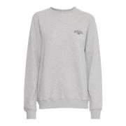 Relaxed Fit Sweatshirt met Geborduurd Detail Ball , Gray , Dames