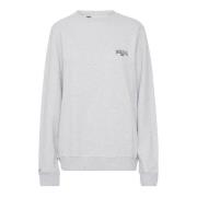 Wit Melange Sweatshirt Loose Fit Ball , Gray , Dames