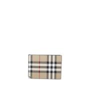 Beige Geldclip Portemonnee Burberry , Beige , Heren