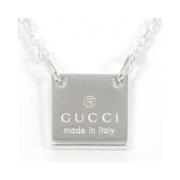 Pre-owned Silver necklaces Gucci Vintage , Gray , Dames