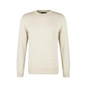 Ivoor Katoen Ronde Hals Sweater Barbour , Beige , Heren