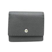 Pre-owned Leather wallets Fendi Vintage , Gray , Dames