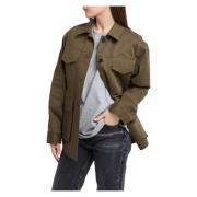 Light Jackets Semicouture , Green , Dames