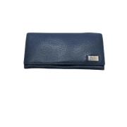 Pre-owned Leather wallets Gucci Vintage , Blue , Heren