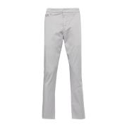 Heather Grey Twill Broek Dondup , Gray , Heren