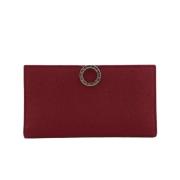 Pre-owned Leather wallets Bvlgari Vintage , Red , Dames