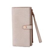 Leren Portemonnee Zandkleur Borbonese , Beige , Dames