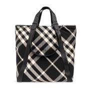 Geruite shopper tas Burberry , Black , Dames