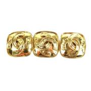 Pre-owned Metal brooches Chanel Vintage , Yellow , Dames