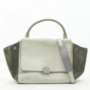 Pre-owned Leather handbags Celine Vintage , Gray , Dames