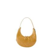 Mini Leren Crossbody Tas - Pinda Bruin Osoi , Beige , Dames