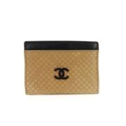 Pre-owned Leather wallets Chanel Vintage , Brown , Dames