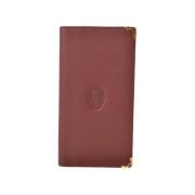 Pre-owned Leather wallets Cartier Vintage , Brown , Heren