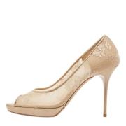 Pre-owned Lace heels Jimmy Choo Pre-owned , Beige , Dames