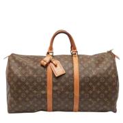 Pre-owned Leather travel-bags Louis Vuitton Vintage , Brown , Heren
