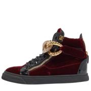 Pre-owned Leather sneakers Giuseppe Zanotti Pre-owned , Red , Heren