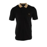 Klassieke Zwarte Katoenen Polo Fred Perry , Black , Heren