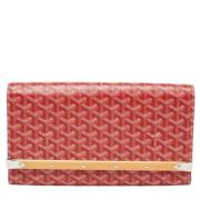 Pre-owned Leather clutches Goyard Vintage , Red , Dames