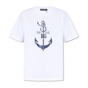 Bedrukt T-shirt Dolce & Gabbana , White , Heren