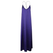 Paarse V-hals Mouwloze Gekruiste Rug Jurk The Nina Studio , Purple , D...