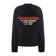 Zwarte Regular Fit Sweatshirt Dsquared2 , Black , Dames