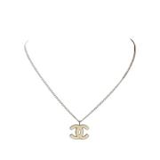 Pre-owned Metal necklaces Chanel Vintage , Gray , Dames