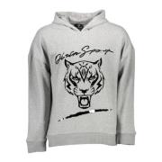 Grijze Katoenen Sweater met Capuchon Plein Sport , Gray , Heren