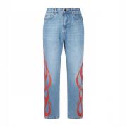 Flames Jeans voor mannen Vision OF Super , Blue , Heren
