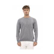 Crewneck Sweater in Grijs Alpha Studio , Gray , Heren