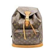 Pre-owned Leather backpacks Louis Vuitton Vintage , Brown , Dames