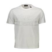 Wit Katoenen T-Shirt met Print Plein Sport , White , Heren