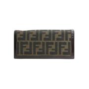 Pre-owned Leather wallets Fendi Vintage , Brown , Dames