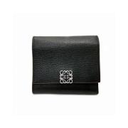 Pre-owned Leather wallets Loewe Pre-owned , Black , Dames