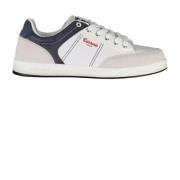 Witte Vetersneaker met Contrasterende Details Carrera , White , Heren