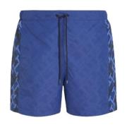 Heren Monogram Inzet Shorts Tommy Hilfiger , Blue , Heren