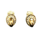 Pre-owned Metal earrings Dior Vintage , Yellow , Dames