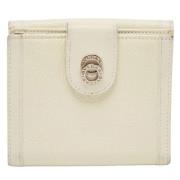 Pre-owned Leather wallets Bvlgari Vintage , White , Dames